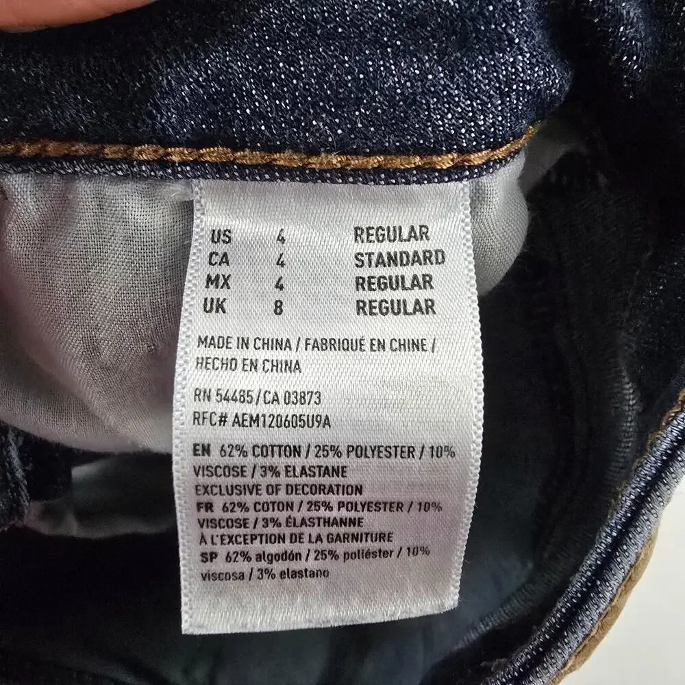 American Eagle super super stretch x jeans hi rise jegging 4 reg‎ 5036